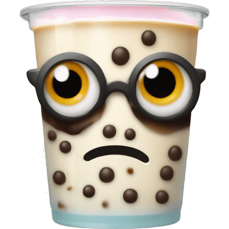 Boba tea but Eyeballs instead of boba emoji