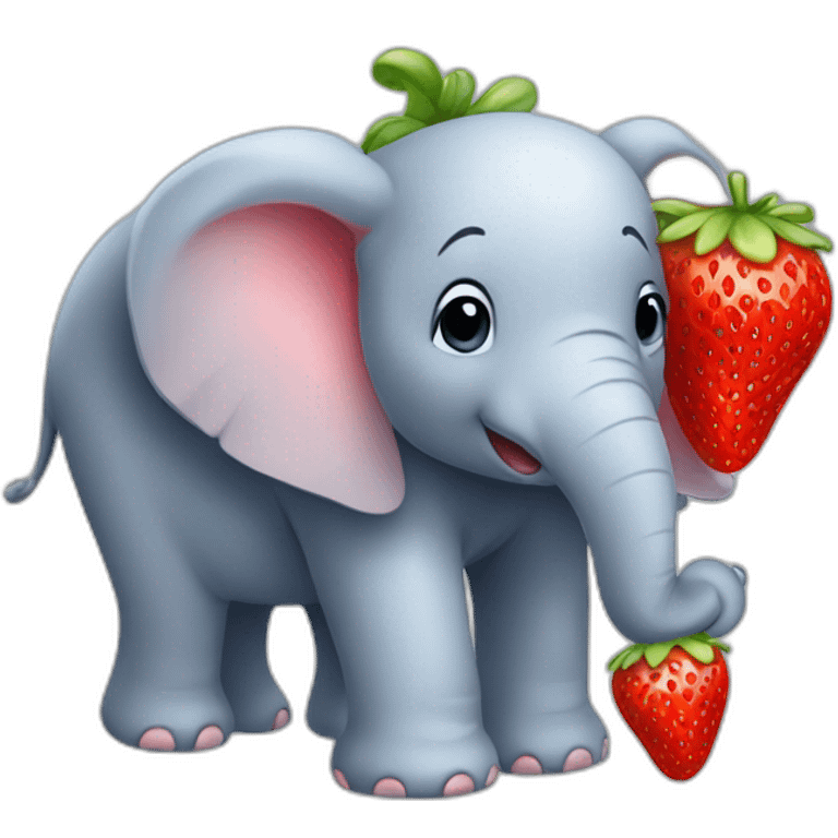 Éléphant fraise emoji