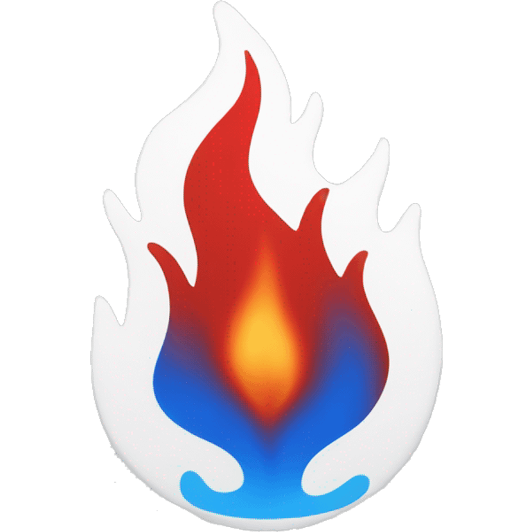 Flamme bleu blanc rouge emoji