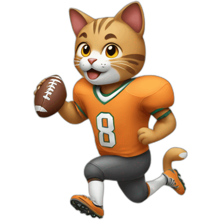 cat playing football emoji