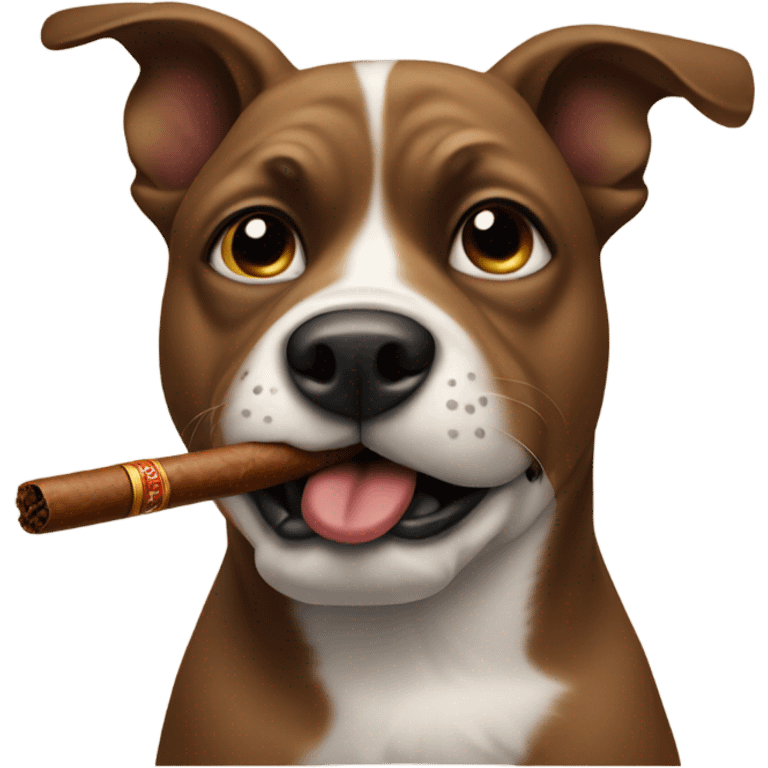 Dog with cigar emoji