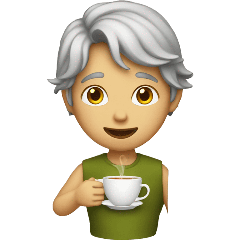 emoji sideeying drinking tea emoji