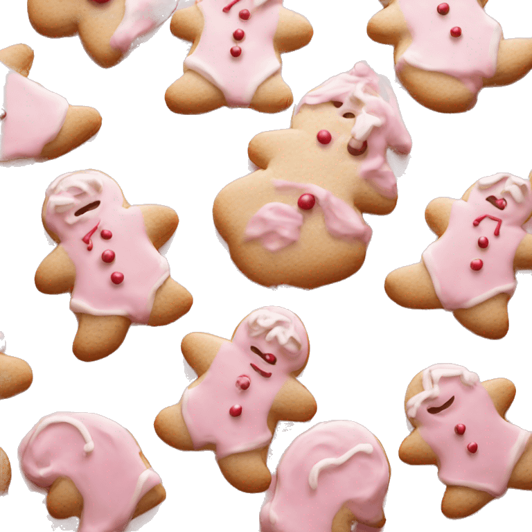 Xmas cookie with light pink frosting  emoji