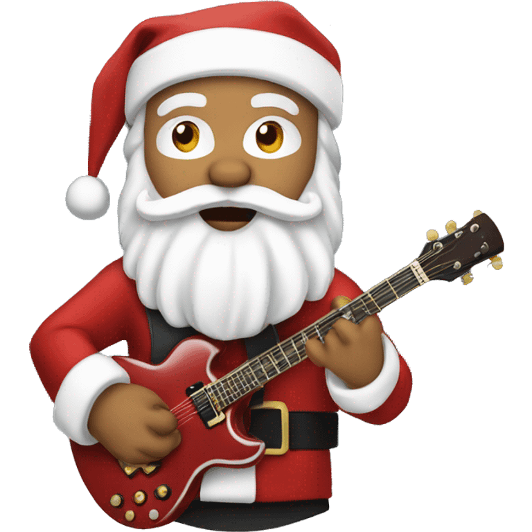 Rock Fan Santa Claus emoji