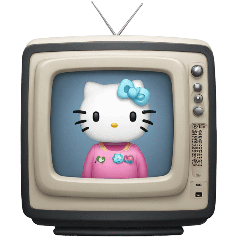 Hello kitty television  emoji