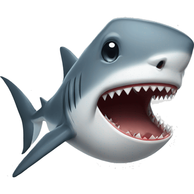 A shark crying  emoji