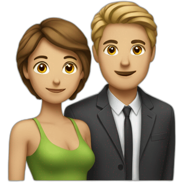 Femme sur un homme emoji