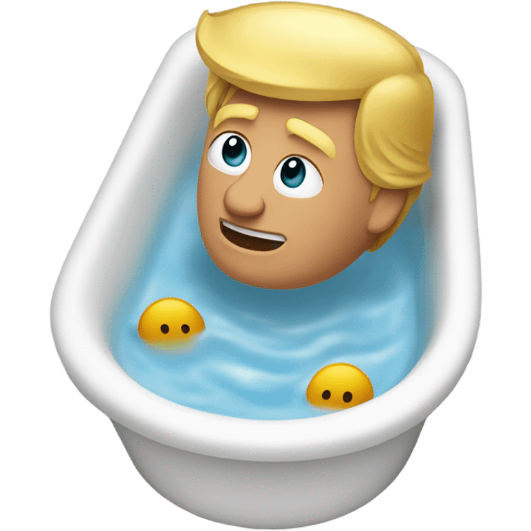 Donald Trump taking a bath emoji