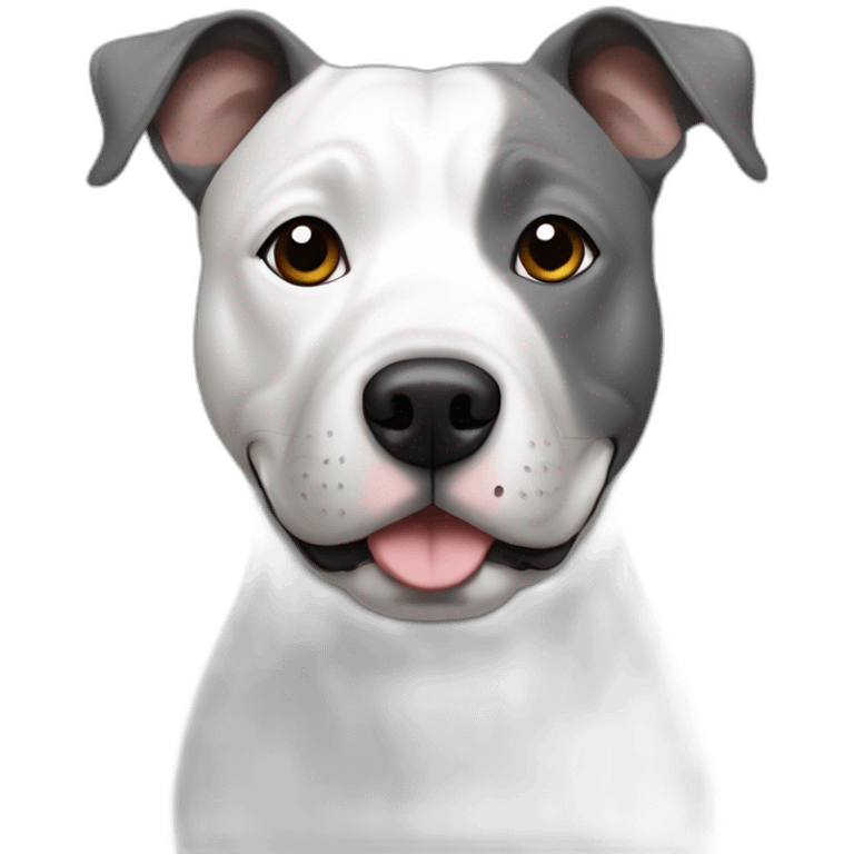 Staffie gris et blanc emoji