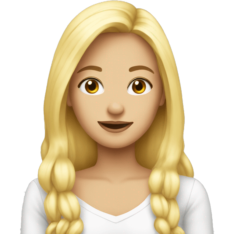 A pretty blonde girl emoji