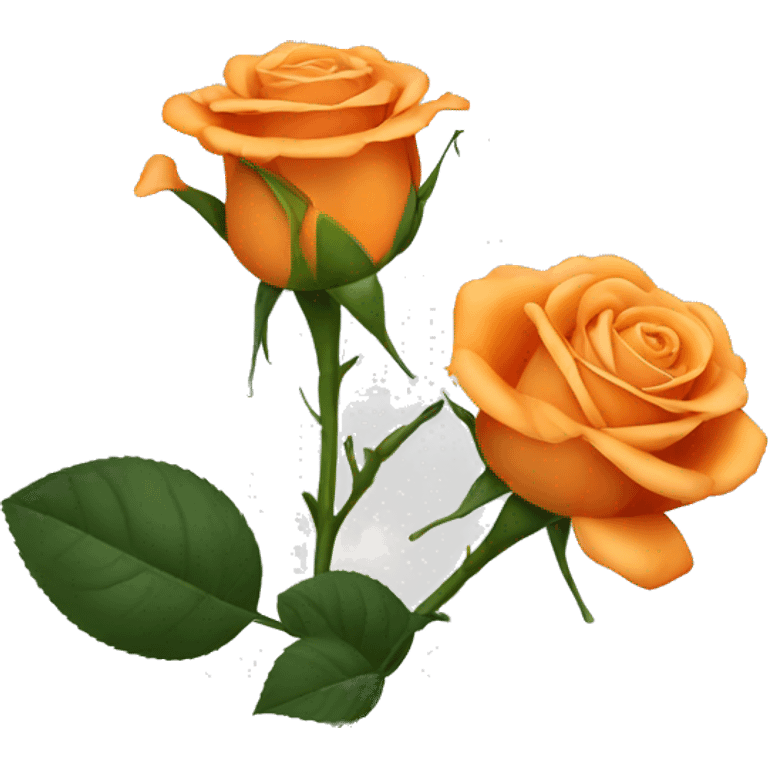 orange rose emoji