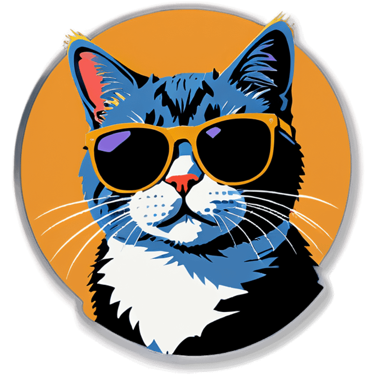 Cat with sunglasses emoji