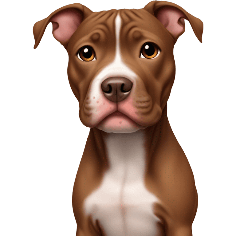 brown pitbull baby boy hanging out emoji