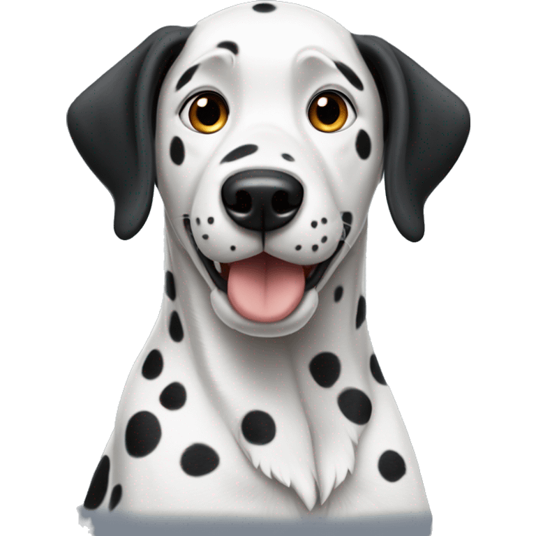 dalmatian with husky emoji