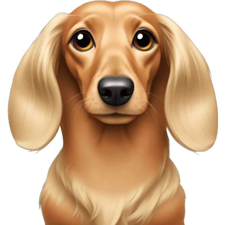 Blonde long haired dachshund  emoji