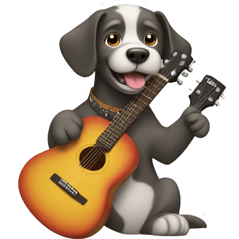 dog with guitar  emoji