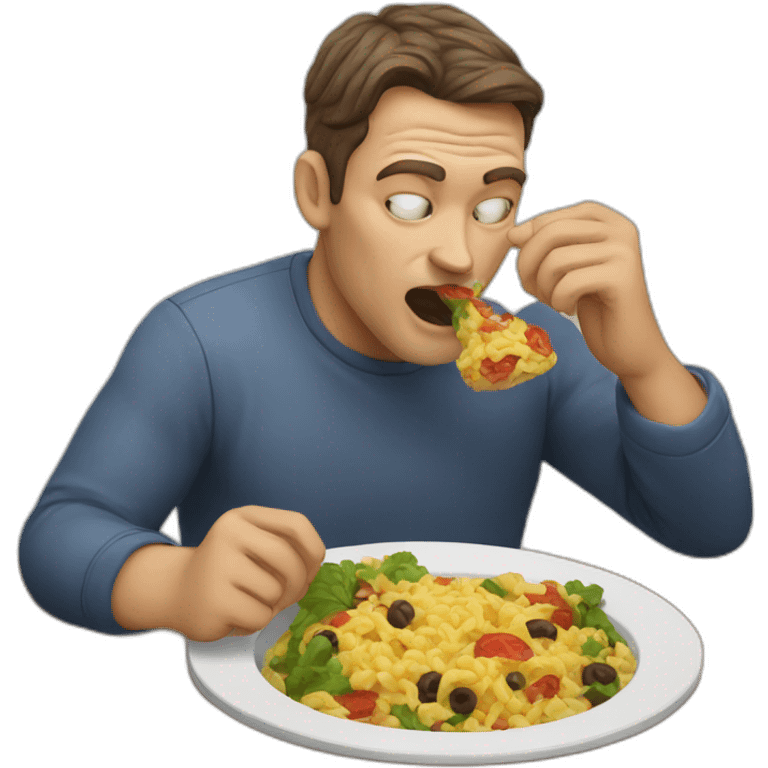 man eating coe emoji