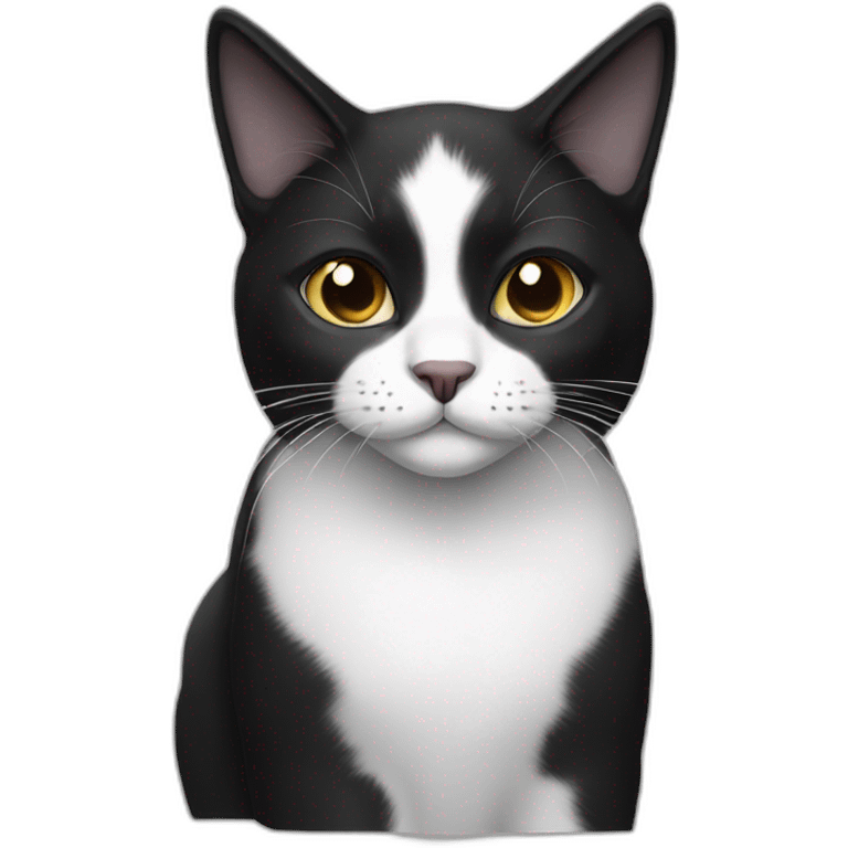 Black and White cat emoji