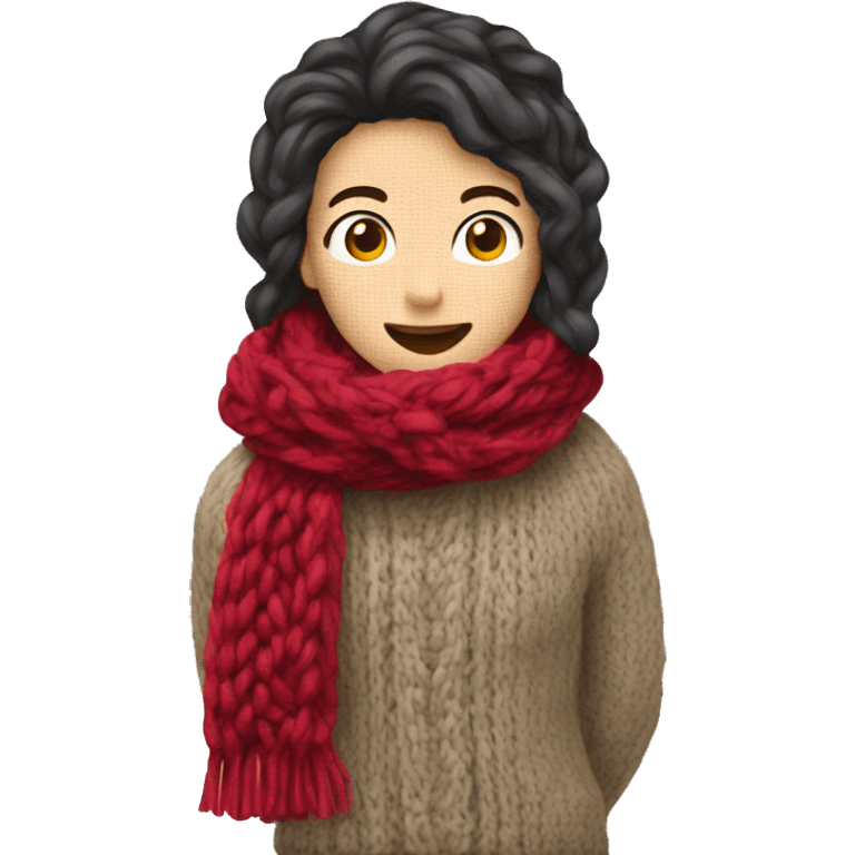 Knitting scarf emoji