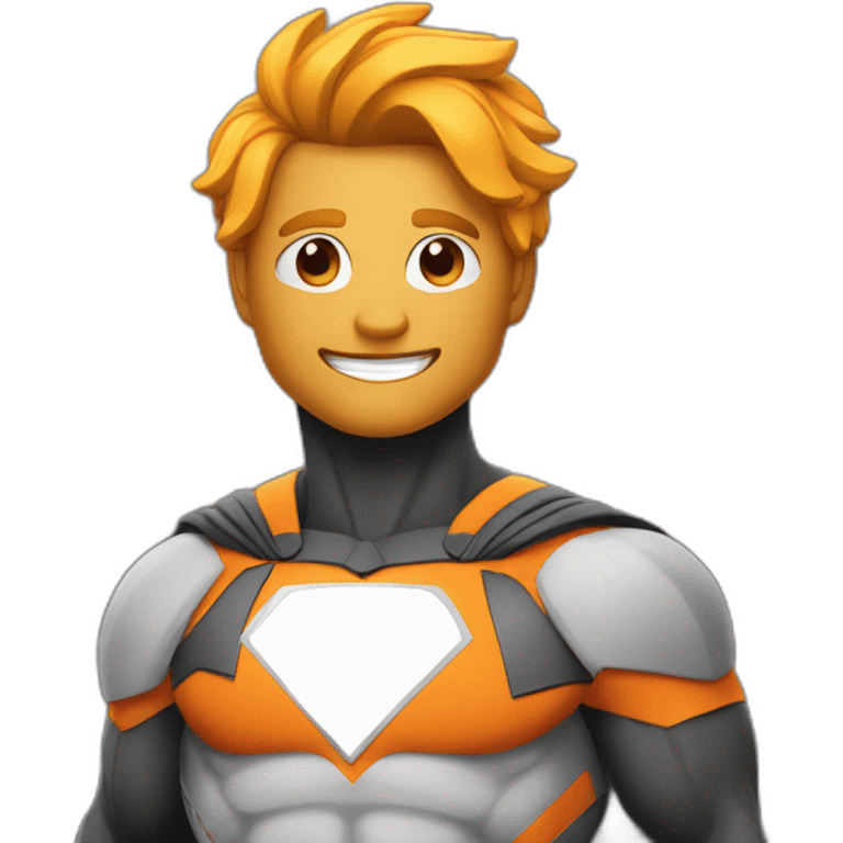 super heroe naranja emoji