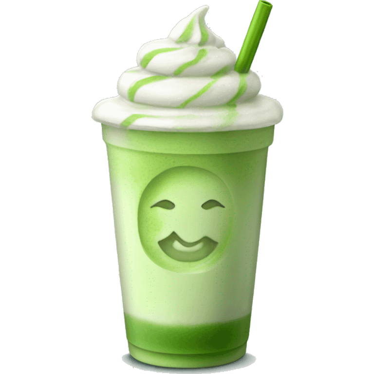 A yummy iced matcha latte emoji