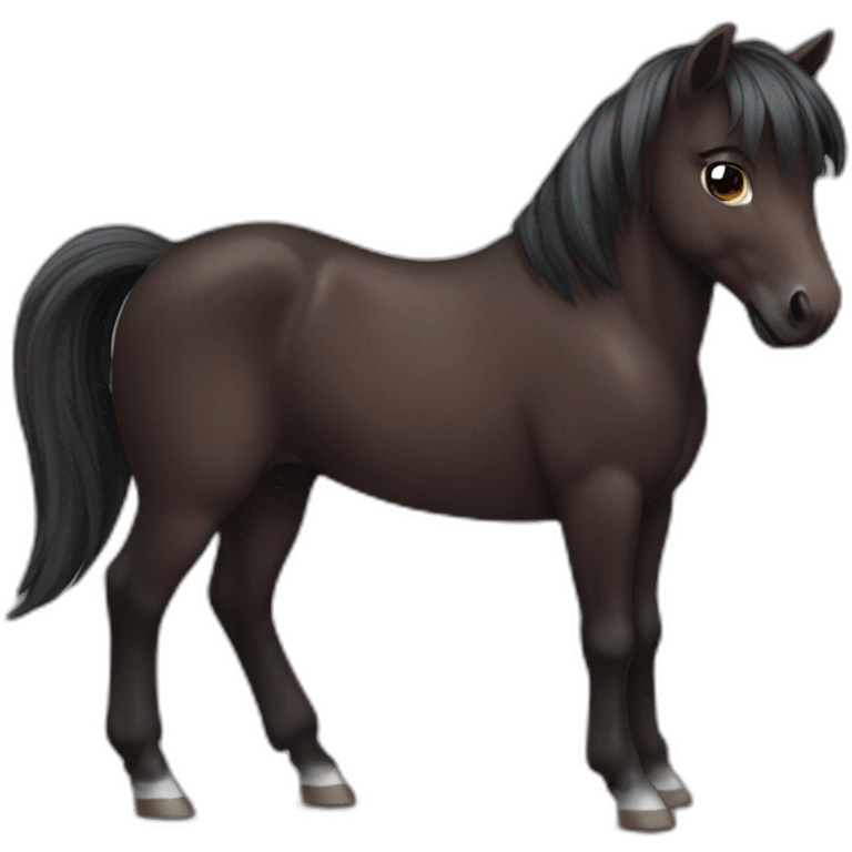 dark brown petit pony emoji