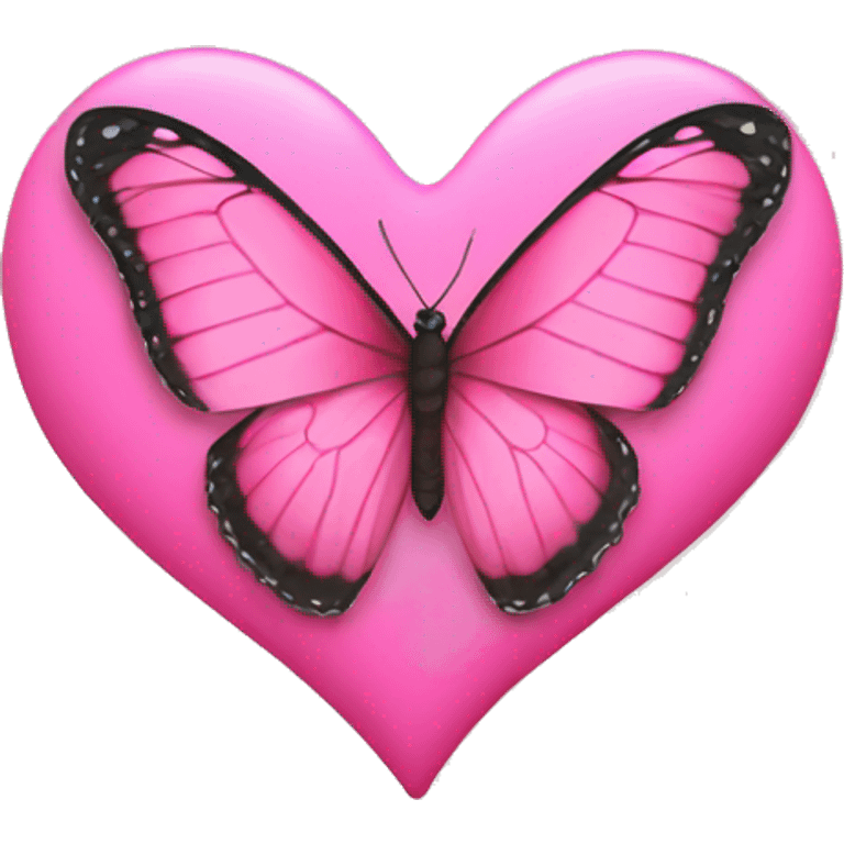 Pink heart with butterfly  emoji