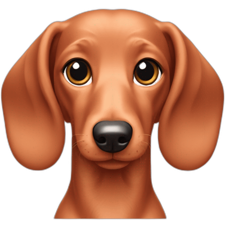 a barbie-style pink dachshund emoji