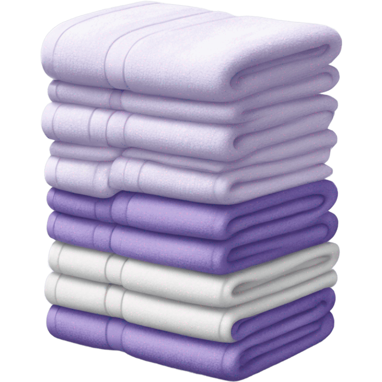 Light purple and white  stacked towels emoji