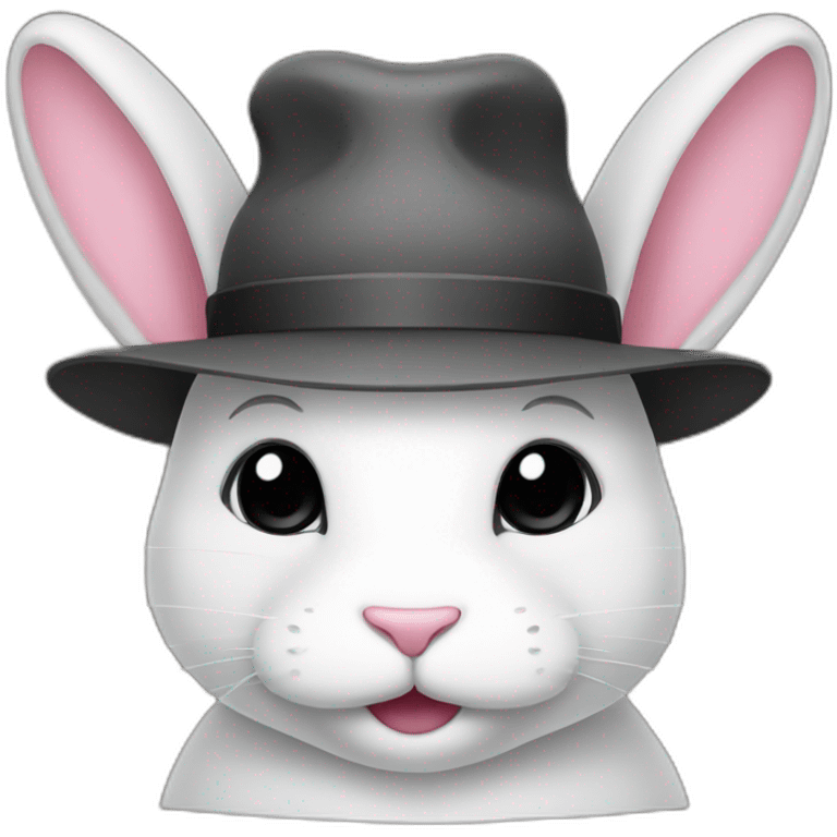 Bunny with a hat emoji