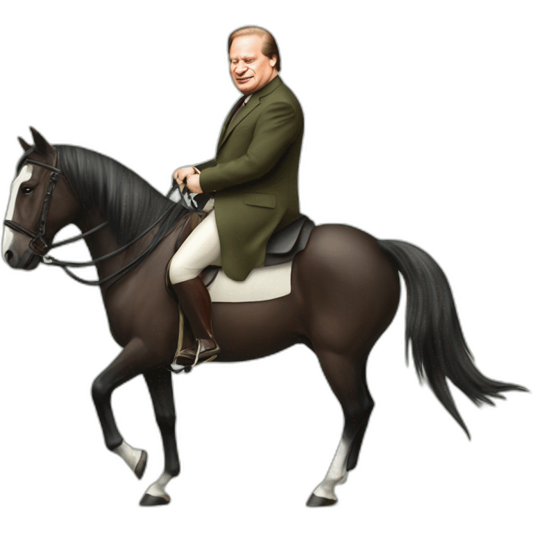 Nawaz sharif on horse emoji