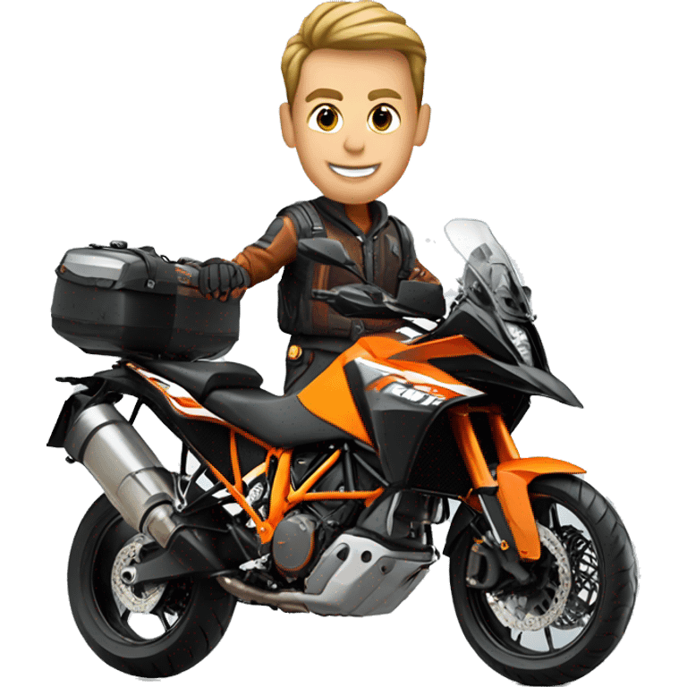 Adventures biker on a KTM 1190 Adventure R emoji