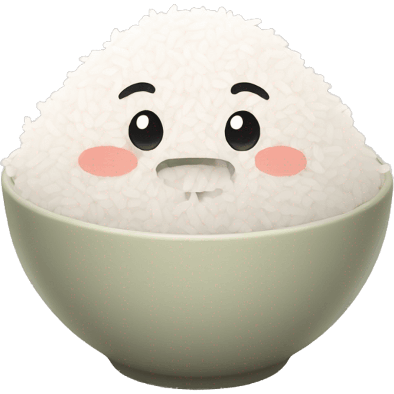 cute rice, white rice, aesthetic, detailed, 4k, soft, soft colors, minimalist  emoji