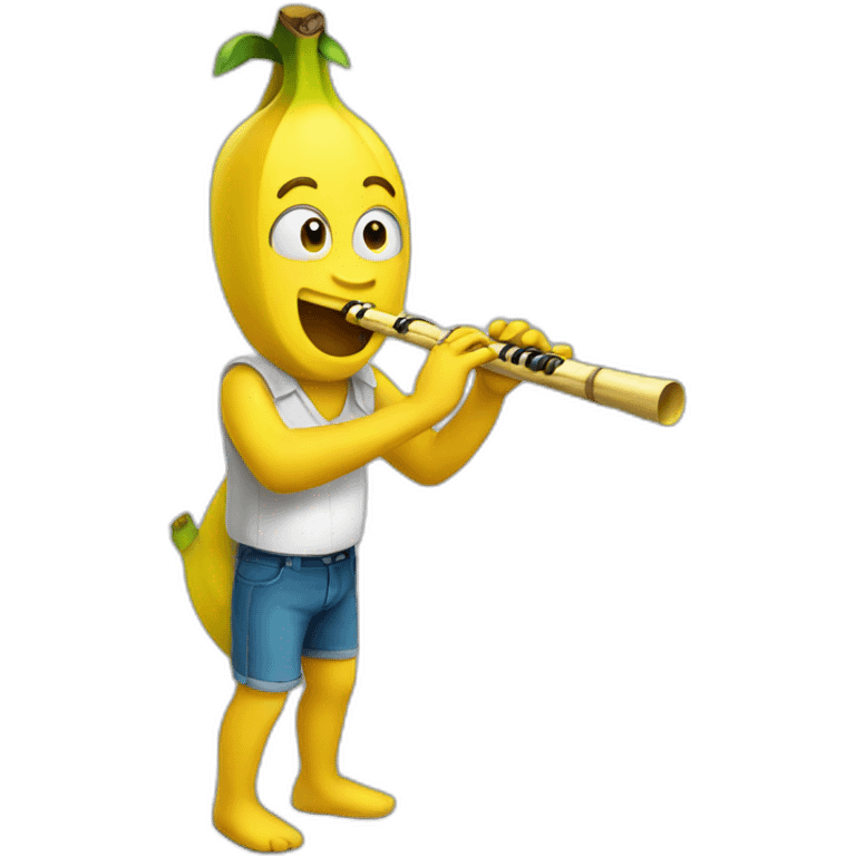 Banana playing flute emoji