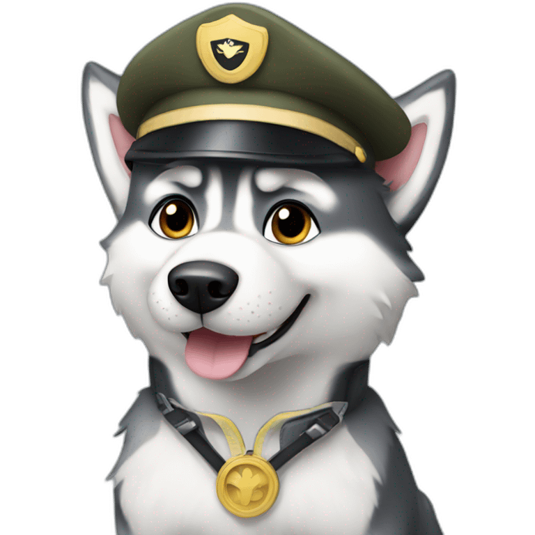 husky dog pilot emoji