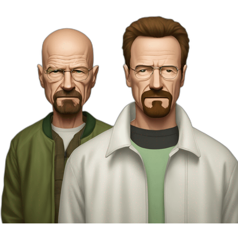 Walter White, standing next to Jesse Pinkman, but they do not look like the same person emoji