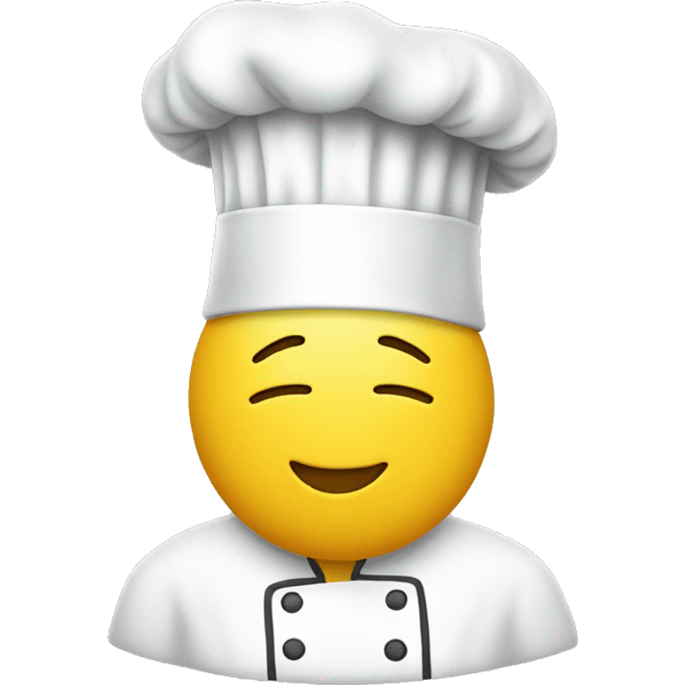 Yellow emoji with chef hat  emoji