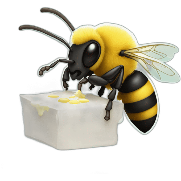 Bee redingote à horde White eating emoji