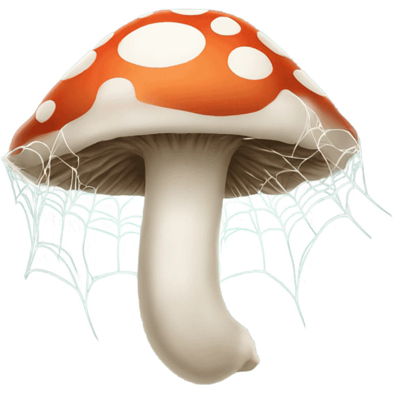 mushroom and spiderwebs  emoji