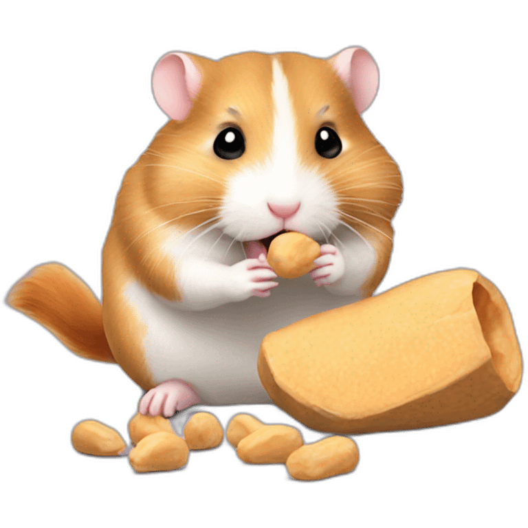 Hamster eating peanut emoji