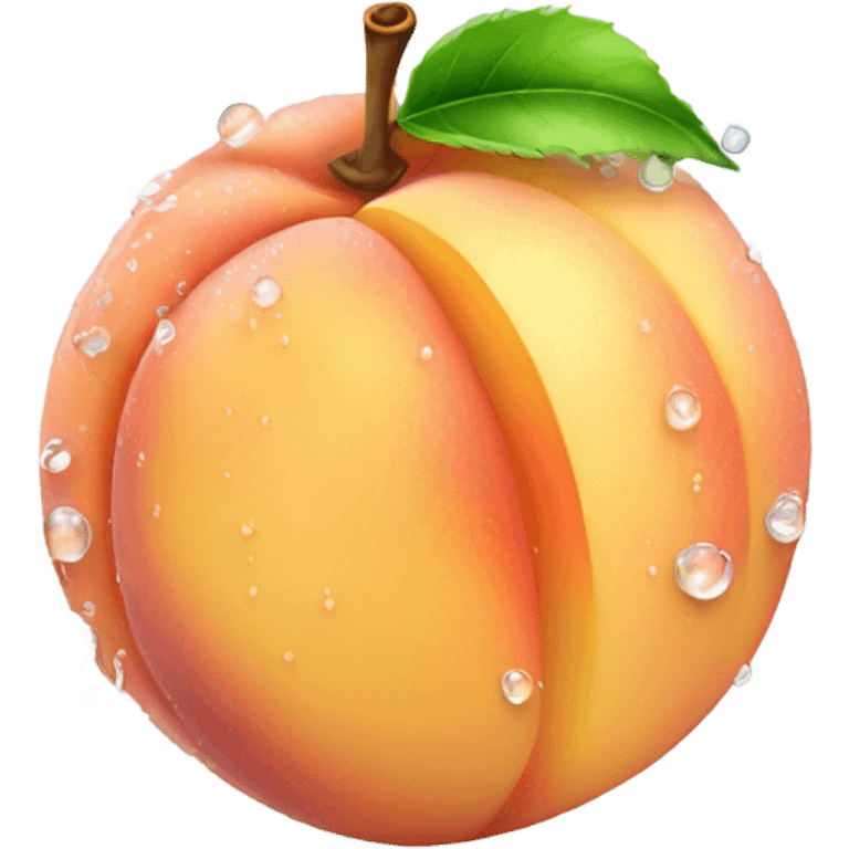 Peach with water on it emoji