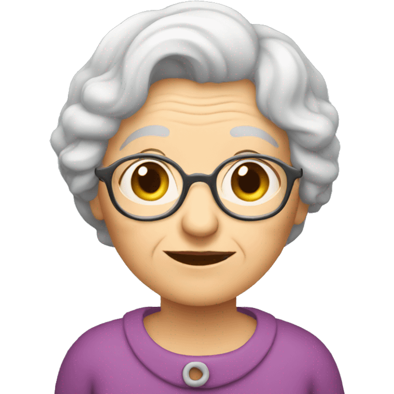 grandma with soup emoji