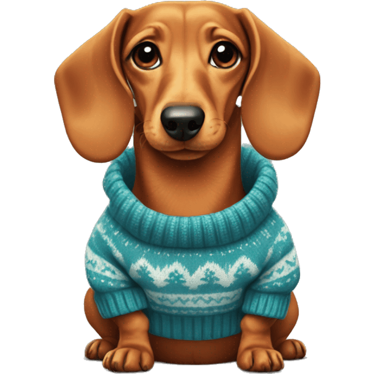 dachshund in a sweater emoji