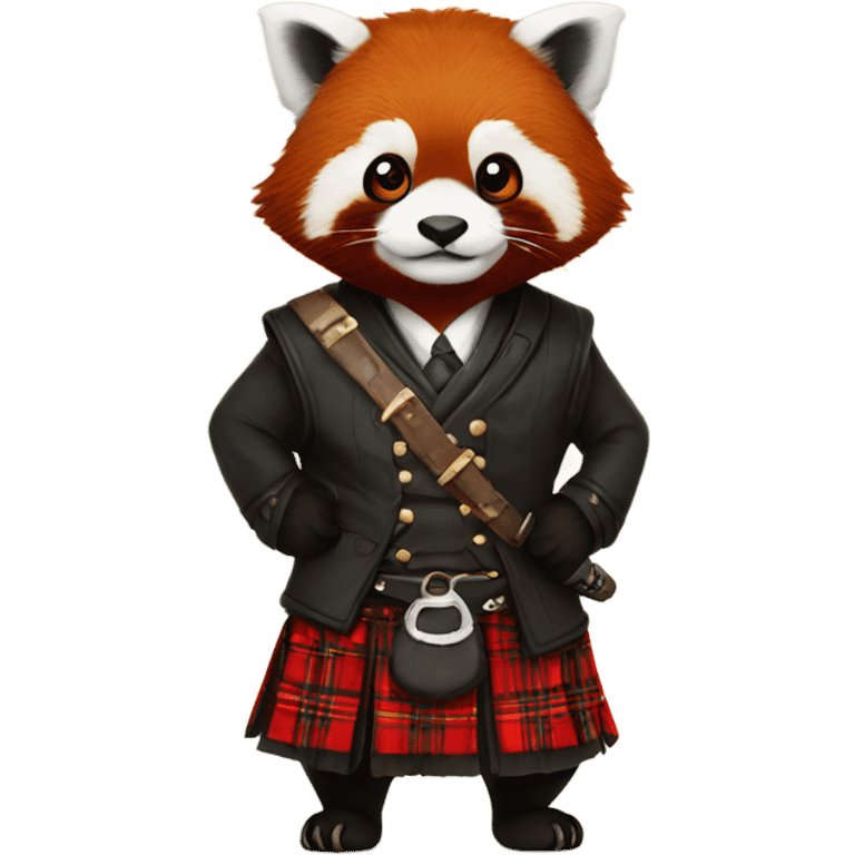 Red panda in a kilt emoji