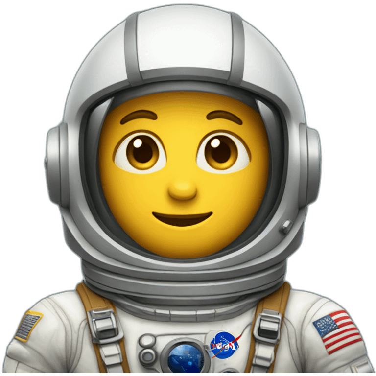 Astronaute sur chat emoji