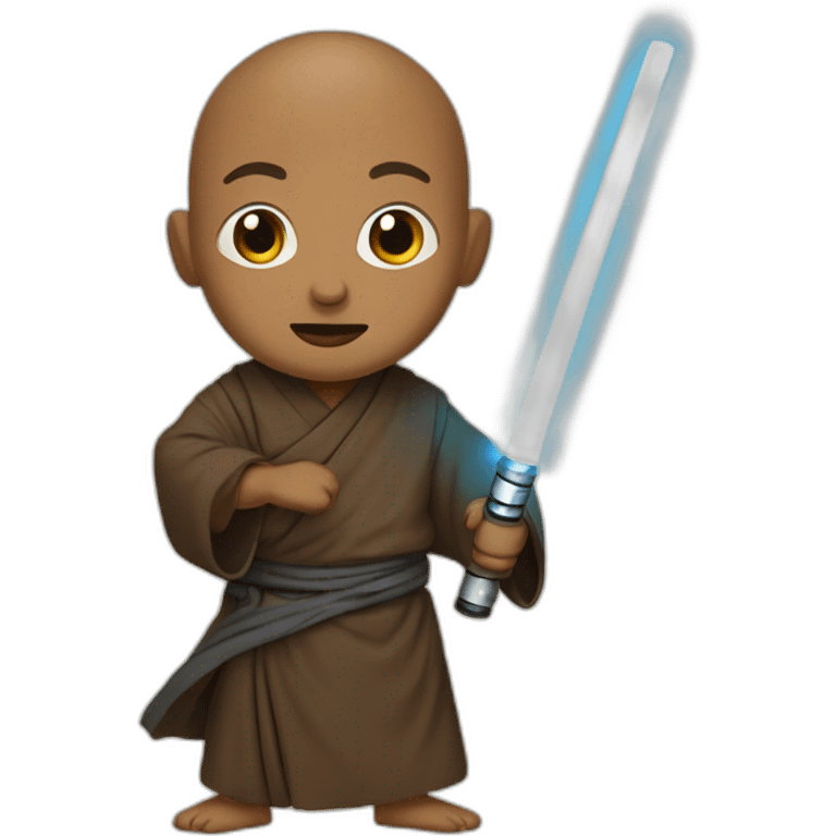 monk with lightsaber emoji