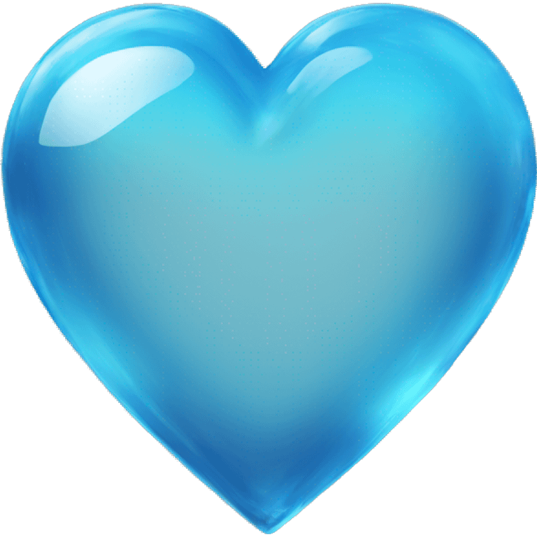 glass azure heart  emoji