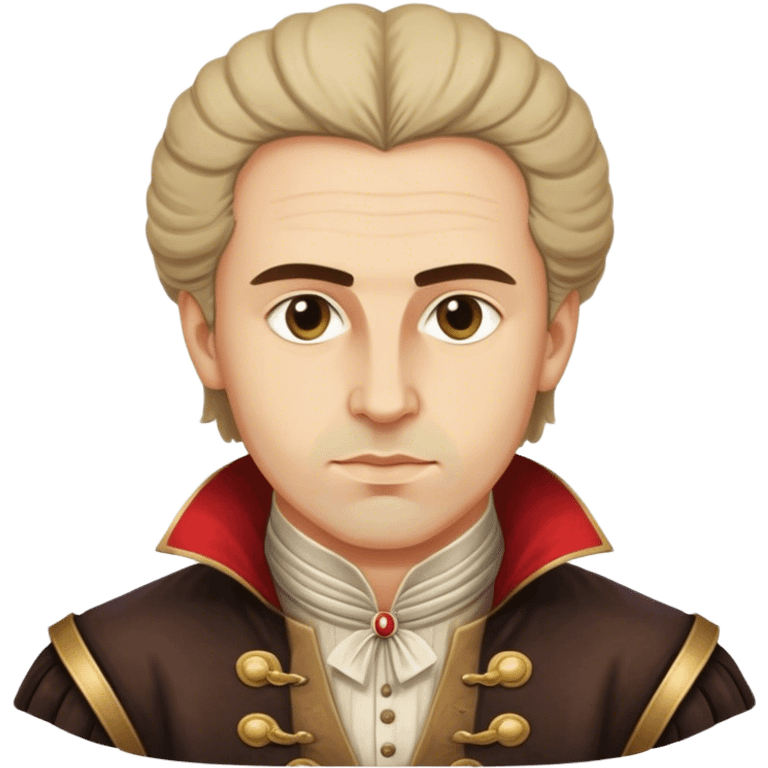 Cinematic Realistic Marko Marulić Portrait Emoji, depicted as a celebrated Croatian writer with a reflective expression and period clothing, rendered with rich textures and warm literary lighting that captures his historical influence. emoji