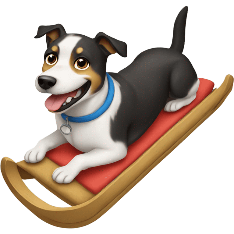 Dogs sledding  emoji