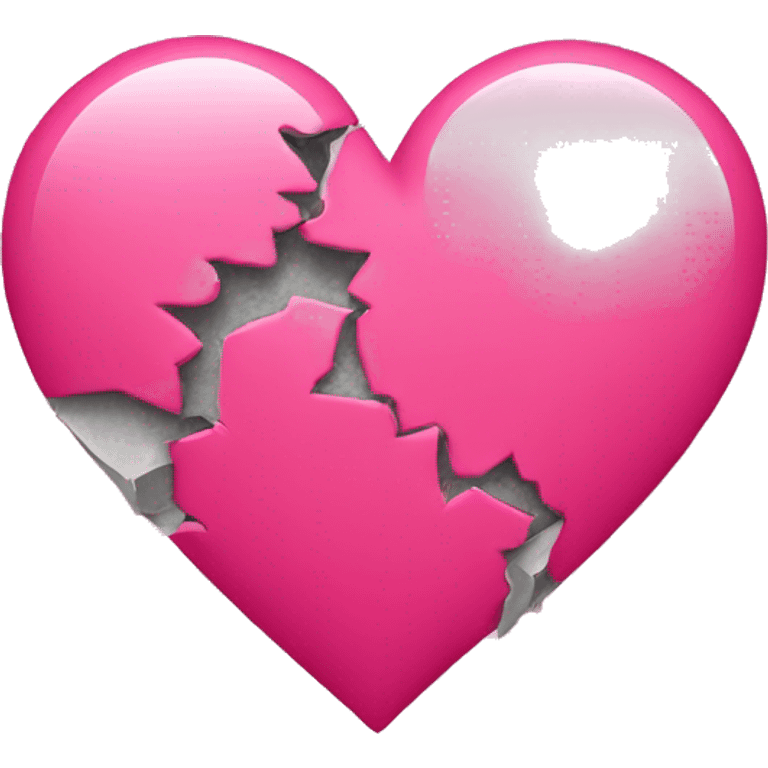 pink broken heart emoji